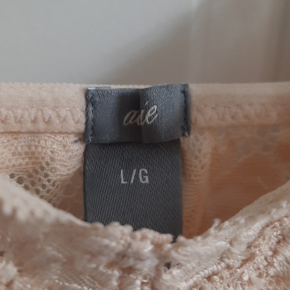 Aerie Lace Bralette Set in Teal and Nude - Picture 3 of 7